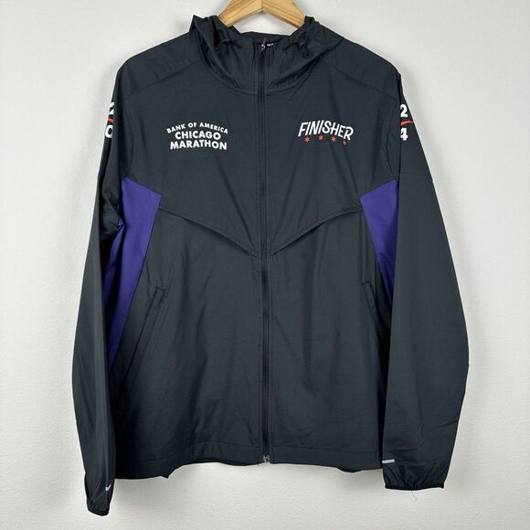 Nike Chicago Marathon 2024 Windrunner Finisher Jacket Men's S Black FV6204-010 - Picture 2 of 7